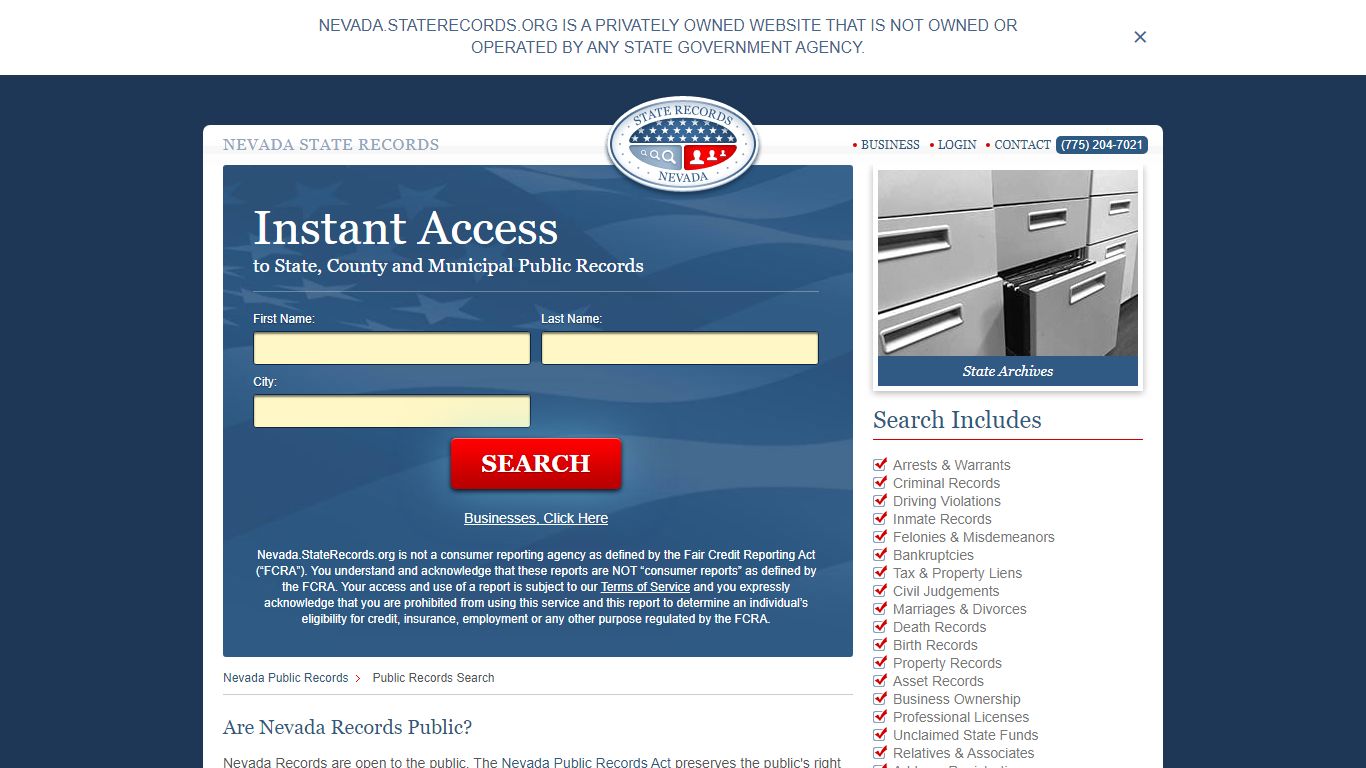 Nevada Public Records | StateRecords.org